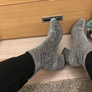 Sparkly Heeled Ankle Boots